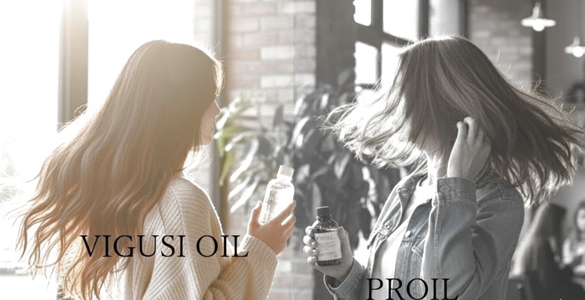 サロン専売ヘアオイル２種。ダメージケアとエイジングケアならVIGUSI OIL、高品質ボタニカルヘアオイルならPROIL
